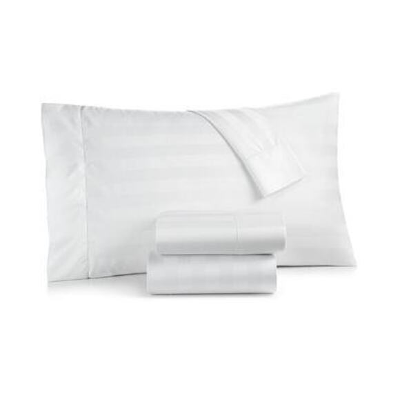 Charter Club 1.5" Stripe 550 Thread Count 100% Cotton 4-Pc. Sheet Set, King - Picture 1 of 5